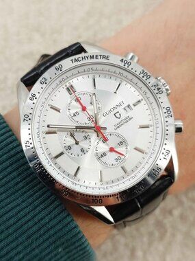 Guionnet Paris Men’s Watch Flighttimer Chronograph Date Miyota 42mm Flight Timer